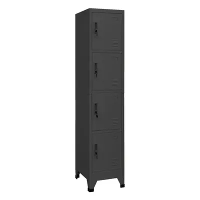 vidaXL Locker Cabinet Anthracite cm Steel Storage Office Cabinet Furniture