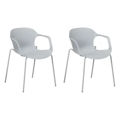 Set of Dining Chairs ELBERT Light Grey