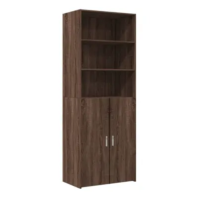 (brown oak) vidaXL Highboard Sideboard Cabinet Storage Cupboard White Engineered Wood