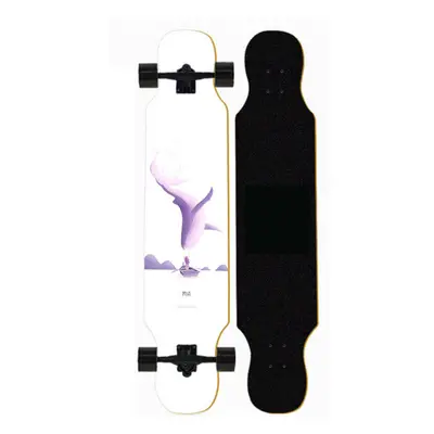 (C) 107cm/42in Abec-7 Carton Steel Bearing Long Board Skateboard Aluminum Truck 7-layer Skate Bo