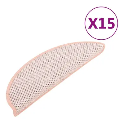 vidaXL Stair Mats Self-adhesive Sisal-Look pcs 65x21x4 cm Stair Tread Pink