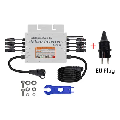 (With EU Connector) 1400W MPPT Micro Solar Inverter 18-50VDC On Grid Tie Inversor Microinverter 