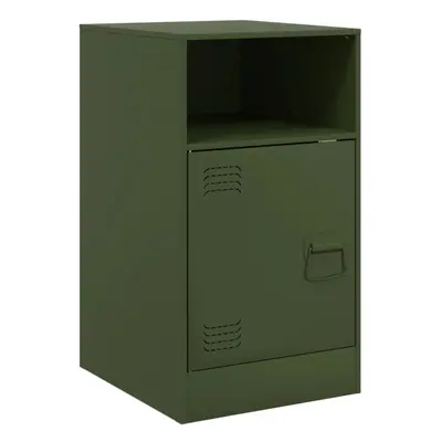 (olive green, pcs) vidaXL Bedside Cabinets Bed Table Nightstand Side Table Bed Cabinet Steel