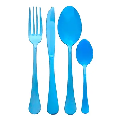 Premier Housewares Avie 16pc Stainless Steel Blue Cutlery Set