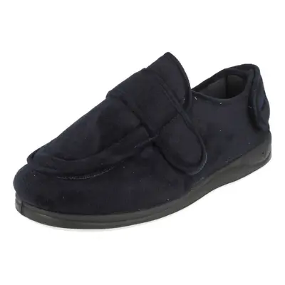 (UK 7, Navy (Blue)) Mens Padders Memory Foam Slippers Wrap - G Fit