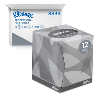 Kleenex facial tissue Box - soft, strong and absorbent - x (1056 facial tissues) white, 2-ply, f