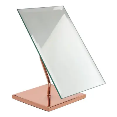 Clara Table, Iron/Mirrored Glass, Rose Gold