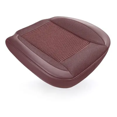 (Coffee) Car Seat Cushion Unique Ice Silk Fabric Pad Mesh Breathable Universal Comfortable Drive