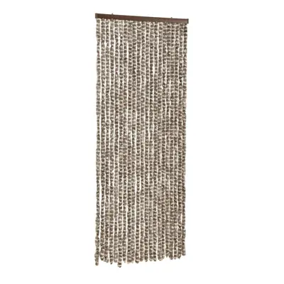 vidaXL Fly Curtain Door Curtain Fly Screen Taupe and White 90x200 cm Chenille