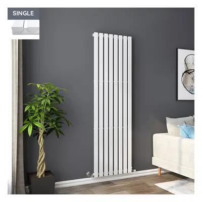 Lulea x 550mm White Single Rectangular Panel Vertical Radiator