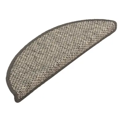 vidaXL Stair Mats Carpet Stair Tread Self-adhesive Sisal-Look pcs Silver