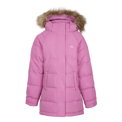 (11-12 Years, Deep Pink) Trespass Girls Unique Padded Jacket