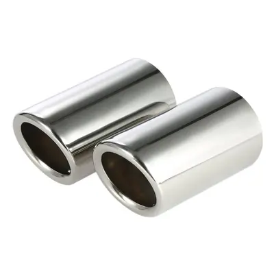 Pair of Car Stainless Steel Exhaust Tail Pipes Muffler Tips for VW Golf Tiguan Passat Touran BMW