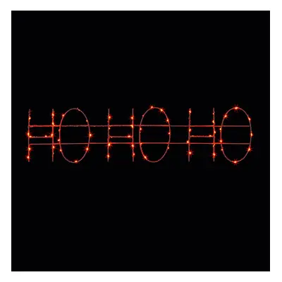 80cm Outdoor HO HO HO Flashing LED Light Up Christmas Silhouette Motif Decoration