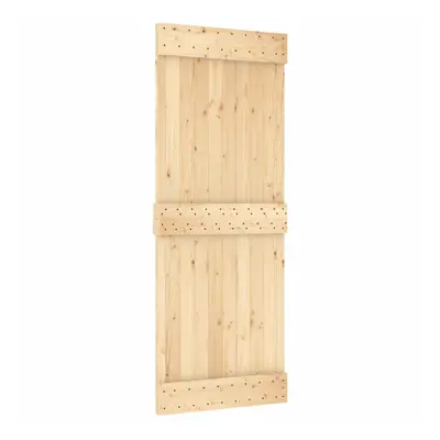 (80 x cm) vidaXL Solid Pine Wood Door Porch Wooden Sliding Entrance Door Home Front Door