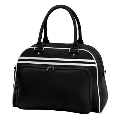 (One Size, Black/White) Bagbase Retro Bowling Bag (23 Litres) (Pack of 2)