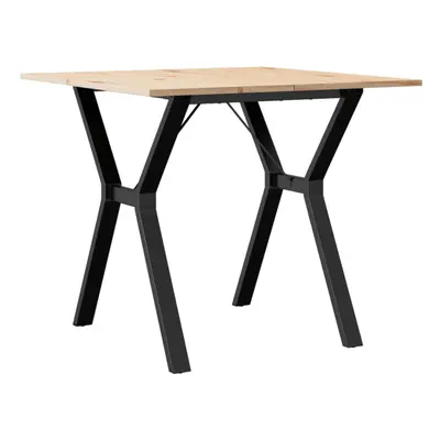 vidaXL Dining Table Y-Frame Kitchen Dinner Table Solid Wood Pine and Cast Iron