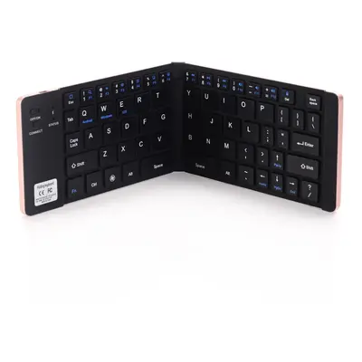 (Black) Mini Portable Wireless Keyboard Keys Folding with Stand for Phone/Tablet/Laptop