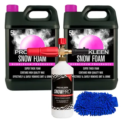 (1 x ProKleen Karcher Lance & Mitt) Pro-Kleen Bubblegum Snow Foam 10L Detailing Kits