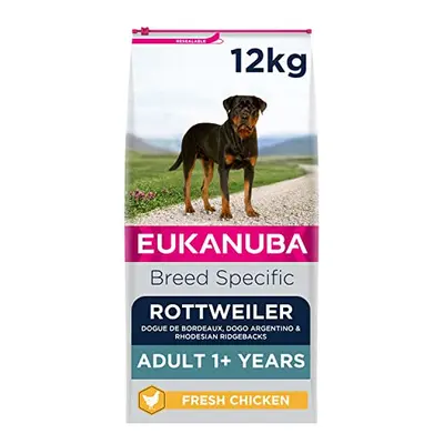 Eukanuba Complete Dry Dog Food for Adult Rottweiler Breed Types with Fresh Chicken kg, Packaging