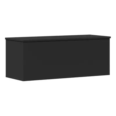 vidaXL Storage Box Toy Box Blanket Box Storage Chest Black Engineered Wood