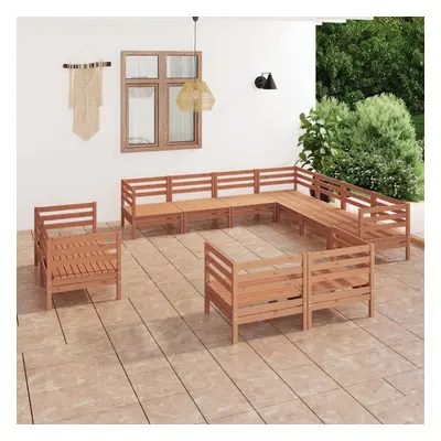 vidaXL Garden Lounge Set Patio Lounge Set Piece Solid Wood Pine Honey Brown