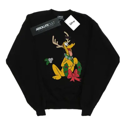 (4XL, Black) Disney Mens Pluto Christmas Reindeer Sweatshirt