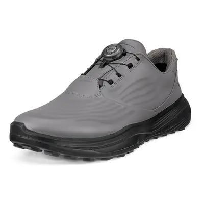 (UK 10.5-11, Steel) Ecco Mens LT1 Boa Waterproof Leather Cushioned Spikeless Golf Shoes