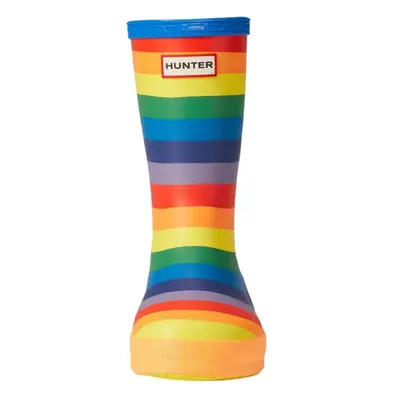 (1 UK, Multicoloured) Hunter Childrens/Kids Original First Classic Rainbow Wellington Boots