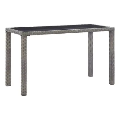 Garden Table Anthracite 123x60x74 cm Poly Rattan