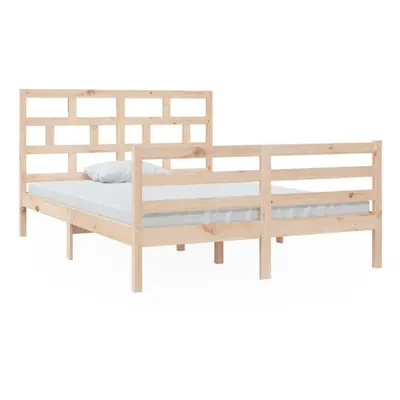 (brown, x cm) vidaXL Bed Frame Bed Base Bedstead Bedroom Mattress Foundation Solid Wood Pine