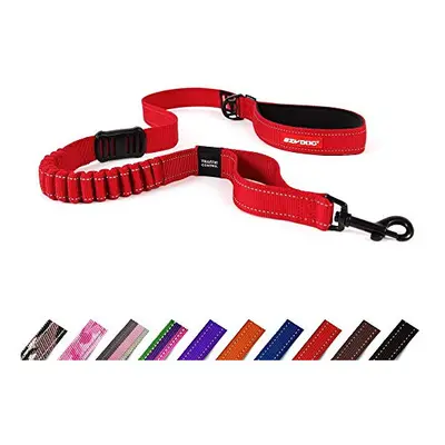 EzyDog Zero Shock Dog Lead | Shock Absorbing Traffic Control, Red, Inch