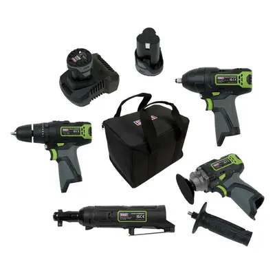 8 Piece 10.8V Cordless Power Tool Bundle - x Batteries & Charger - Storage Bag