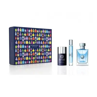 Versace Pour Homme Pcs Set: 3.4 Eau De Toilette Spray + 0.3 Oz Eau De Toilette Travel Spray + 2.