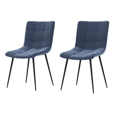 (Blue, 2) Richton Velvet Dining Chair Set Kitchen Home Room