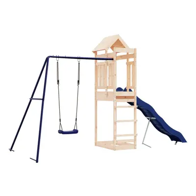 (solid pinewood) vidaXL Outdoor Playset Playhouse Play Tower Playground Set Solid Wood Douglas