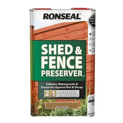 Ronseal Shed & Fence Preserver Dark Brown Litre