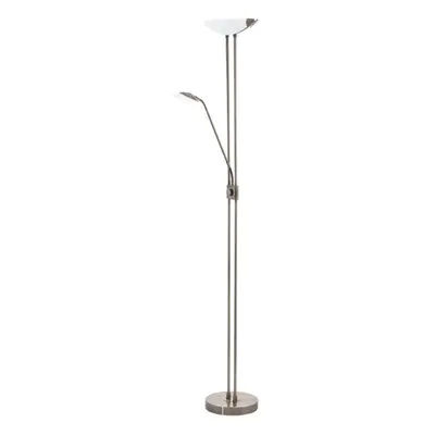 Floor Lamp Light Bronzed Shade White Satined Glass Plastic Bulb LED 20W