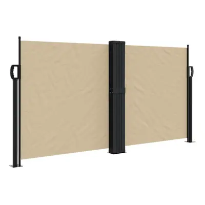 (beige, x cm) vidaXL Retractable Side Awning Outdoor Privacy Screen Shade Black 120x1200 cm