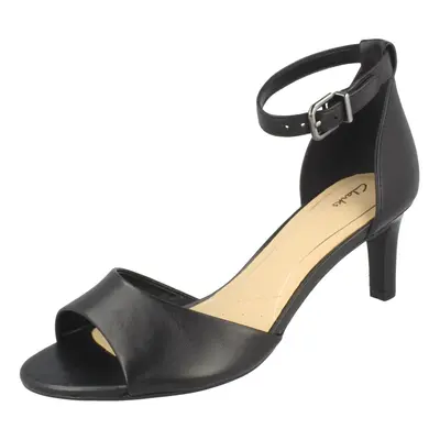 (UK 3, Black) Ladies Clarks Elegant Heeled Sandals Laureti Grace - D Fit