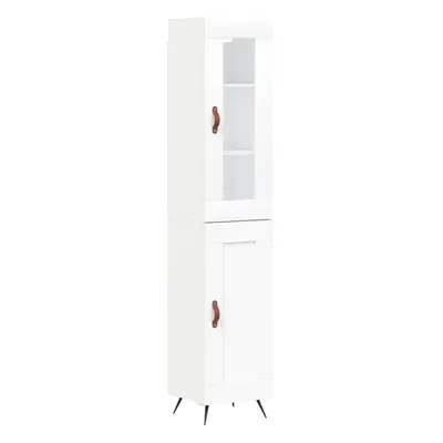 (white, wood door) vidaXL Highboard Sideboard Tall Storage Cabinet Side Cabinet Engineered Wood