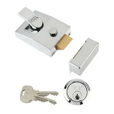 Yale Locks 89 Deadlock Nightlatch 60mm Backset Chrome Finish Box