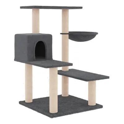 (dark grey) vidaXL Cat Tree Cat Tower with Sisal Scratching Posts Cat Activity Centre