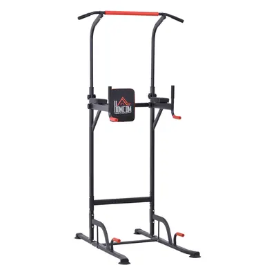 HOMCOM Power Tower Station Pull Up Bar w/Adjustable Height for Home Gym Workout