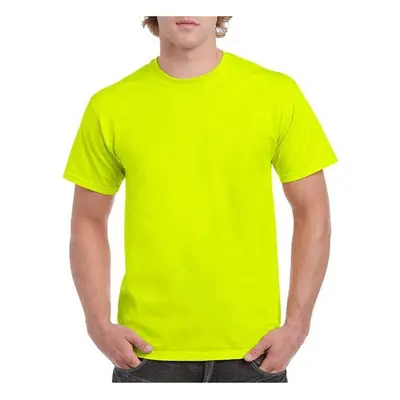 Gildan Heavy Cotton Safety Green Adult T-Shirt, 5X - Case of