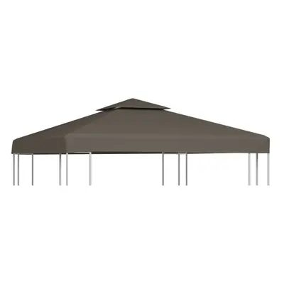 vidaXL 2-Tier Gazebo Top Cover 310g/mÂ² 3x3m Taupe Roof Replacement Tent Canopy