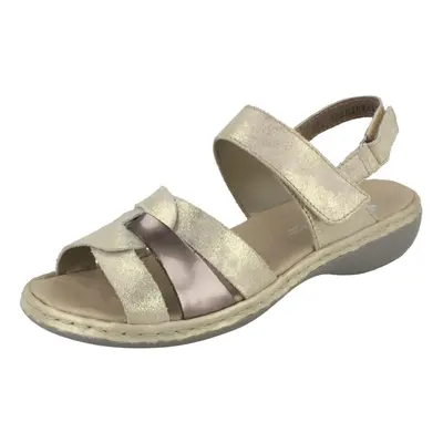 (UK 6, Beige) Ladies Rieker Slingback Sandals 659L5