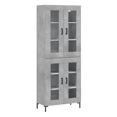 (concrete grey, glass doors) vidaXL Highboard Sideboard Tall Storage Cabinet Side Cabinet Engine