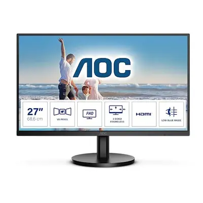 AOC 27B3HM - Inch FHD Monitor, 75Hz, VA, 4ms, FreeSync, Low Blue light, Flicker Free, Frameless 