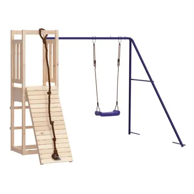 (solid pinewood) vidaXL Outdoor Playset Wooden Playground Set Swing Set Impregnated Wood Pine